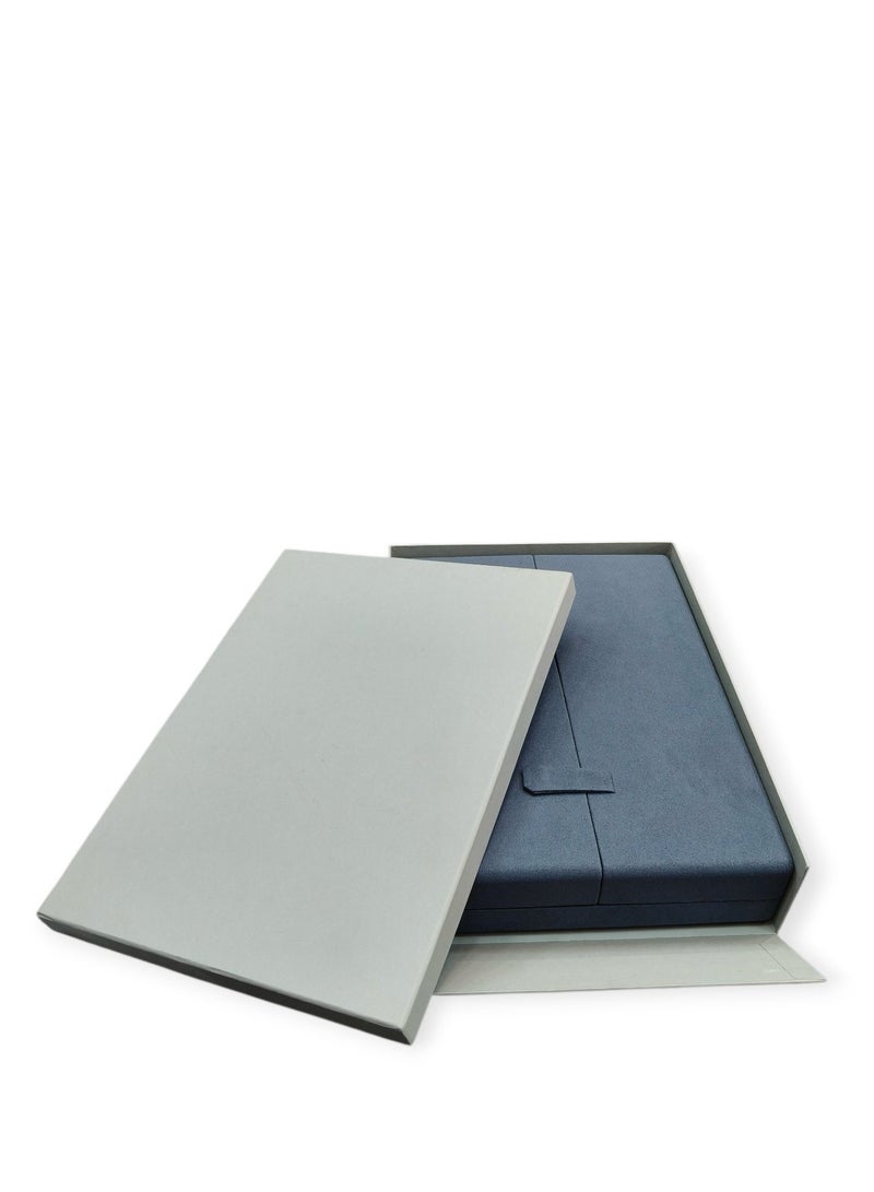 Al Seraj Luxury Full Jewellery Set Box | Premium Grey Microfiber Exterior & Interior | Necklace, Ring, Earrings & Bracelet Organizer | Made in Dubai | Gift & Display Ready - Image 3